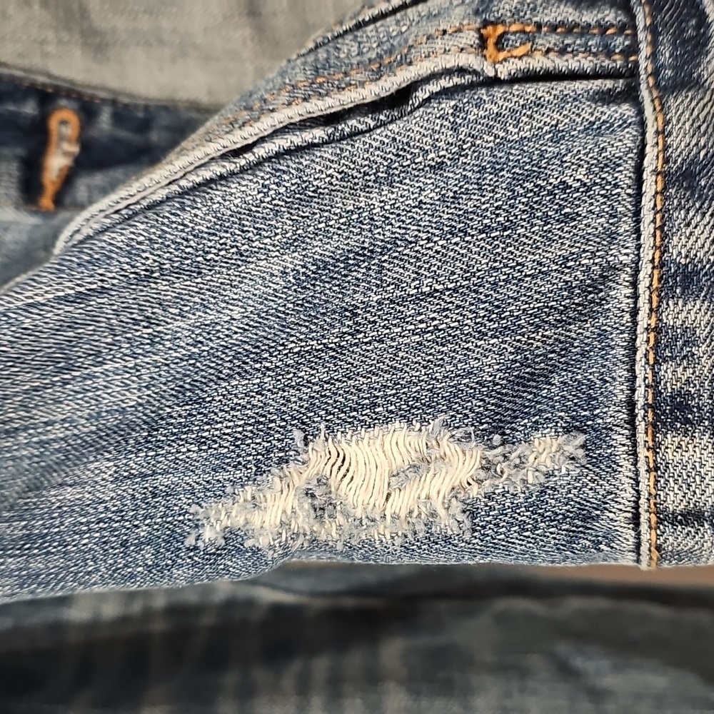 Hollister Distressed Blue Denim Jacket - Picture 6 of 9